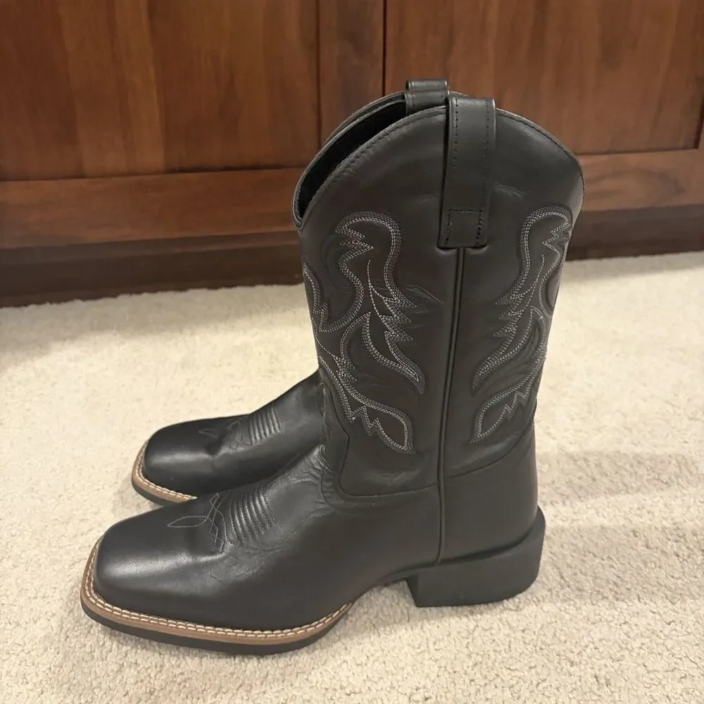 Demo Try On Cody James Men's Ace Western Boots Black Size 9Cowboy MSRP $170